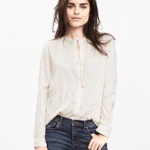 Banana Republic Mosaic Embroidery Blouse - M